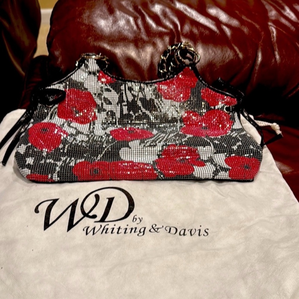 Whiting & Davis Red and Black Women's Bag